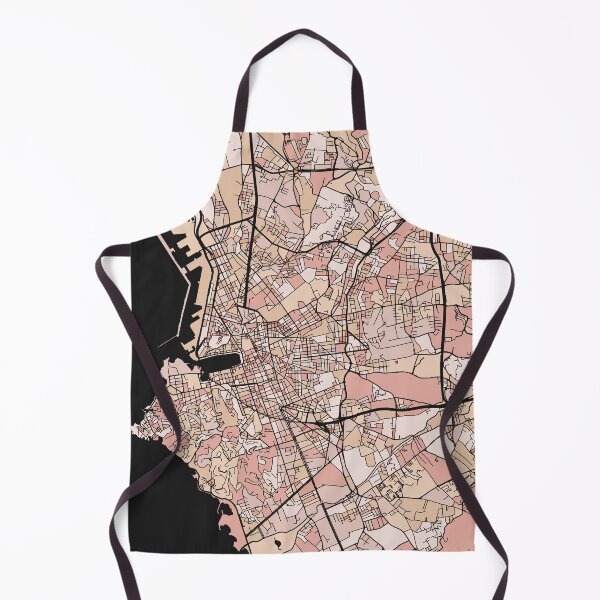 Item preview, Marseille Map Pattern in Soft Pink Pastels designed and sold by PatternMaps.
