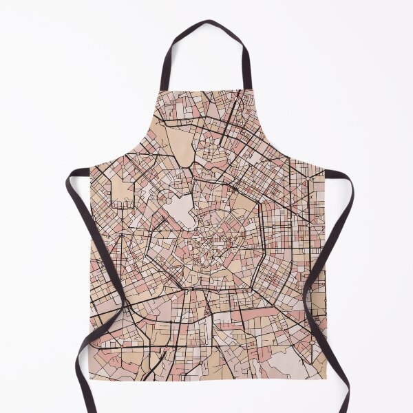 Item preview, Milan Map Pattern in Soft Pink Pastels designed and sold by PatternMaps.