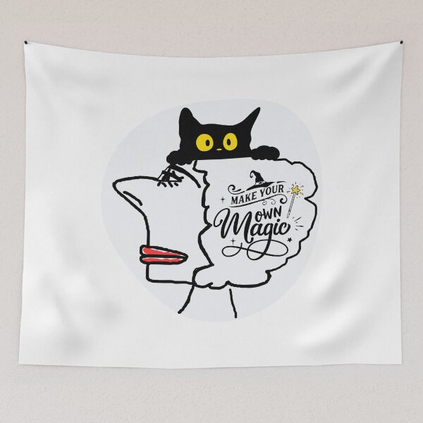 Item preview, Witch and black cat designed and sold by DLGstudio.