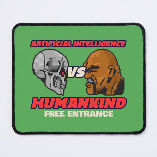 Item preview, Artificial Intelligence vs Humankind Pixel Computer Art designed and sold by jenmountainen.