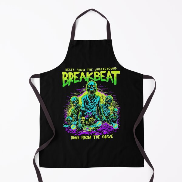 Item preview, BREAKBEAT  - Halloween Rave From The Grave (lime)  designed and sold by Discothreadz.