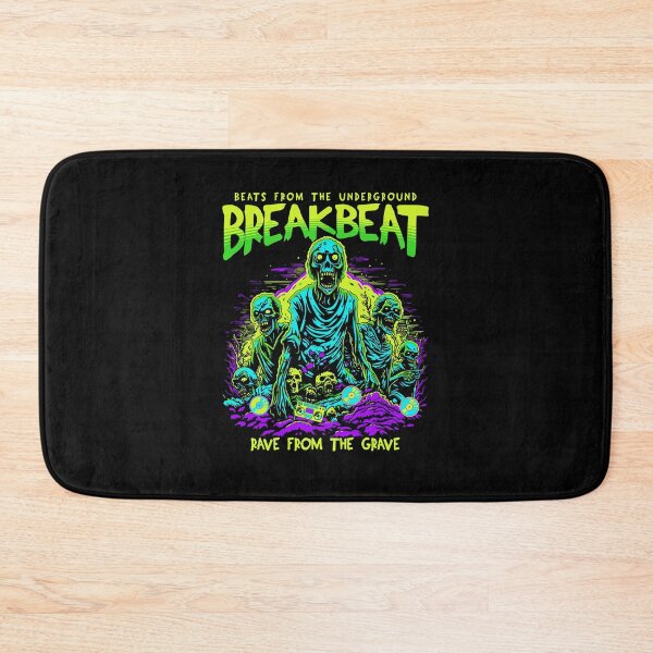 Item preview, BREAKBEAT  - Halloween Rave From The Grave (lime)  designed and sold by Discothreadz.