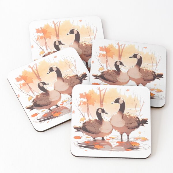 Item preview, Canadian Geese in Fall Waterscape designed and sold by InkedBeasts.