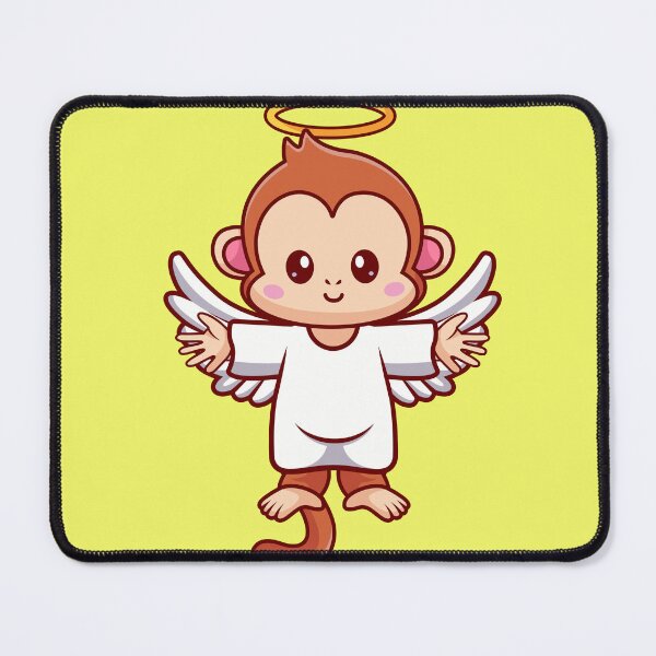 Item preview, Monkey's Heavenly Flight: Cute Angelic Adventure designed and sold by hjian8219.