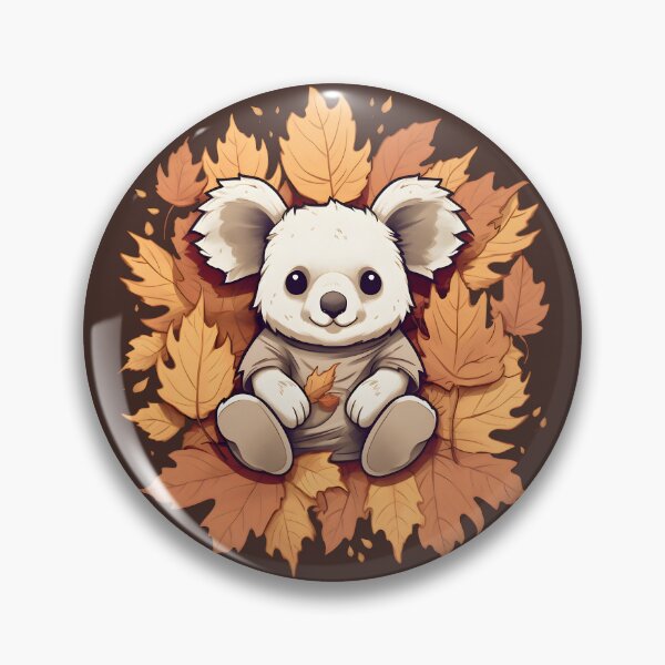 Artikelvorschau, Anime Koala im Herbstlaubbett entworfen und verkauft von InkedBeasts.