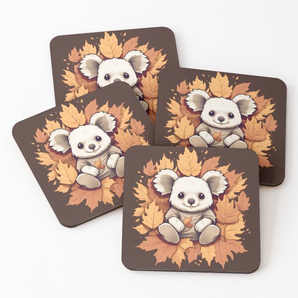Item preview, Anime Koala in Fall Leaf Bed designed and sold by InkedBeasts.