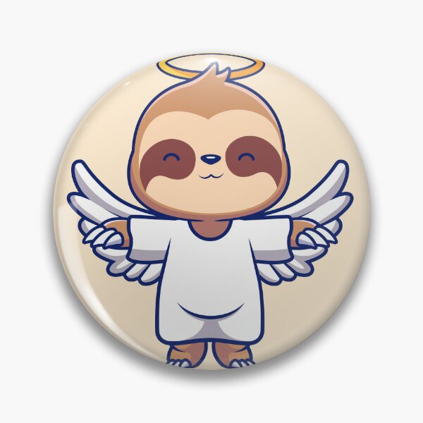 Item preview, Sloth's Serene Soar: Cute Angelic Flight designed and sold by hjian8219.