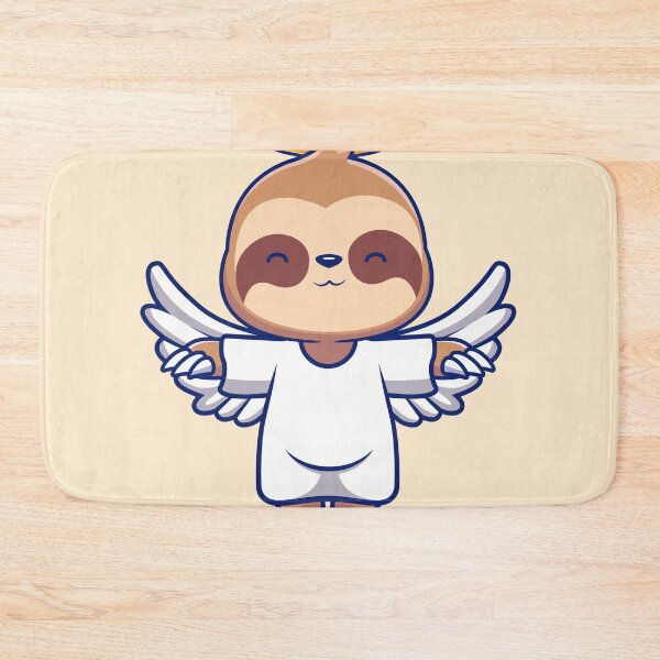 Item preview, Sloth's Serene Soar: Cute Angelic Flight designed and sold by hjian8219.