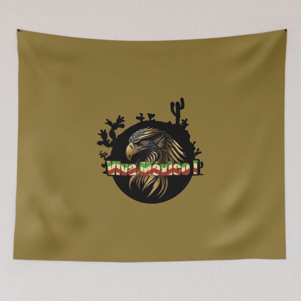 Item preview, Mexican Golden Eagle in Gold and Black Vector with Legend 'Viva México' designed and sold by studiojer.