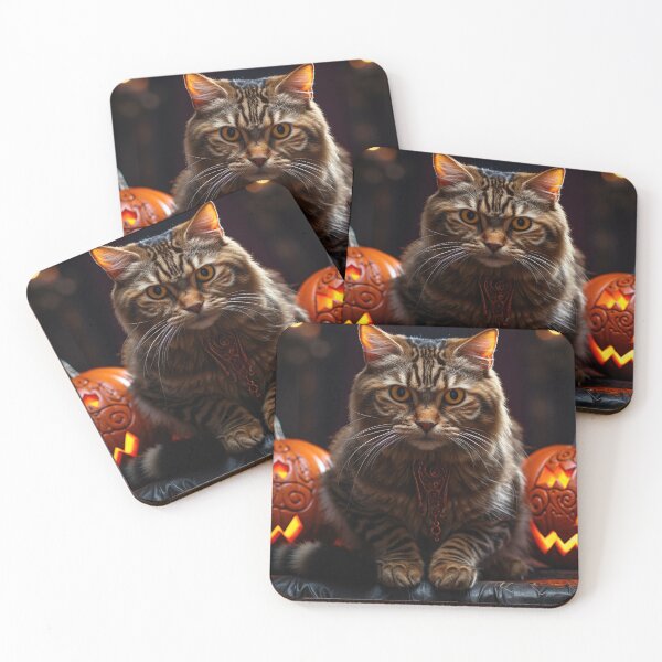 Item preview, Halloween Cat waits  for Treats designed and sold by CosmicBlesedEye.