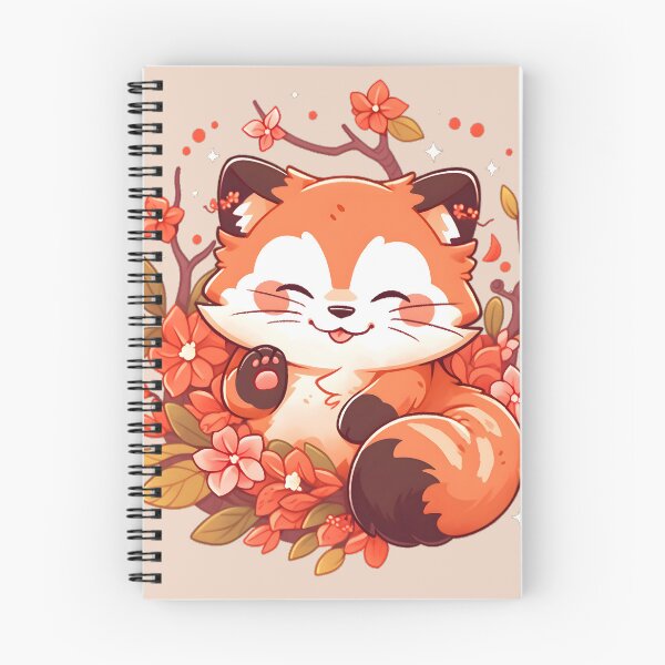 Item preview, Waving Anime Red Panda in Fall designed and sold by InkedBeasts.