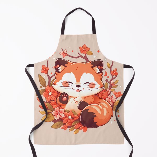 Item preview, Waving Anime Red Panda in Fall designed and sold by InkedBeasts.