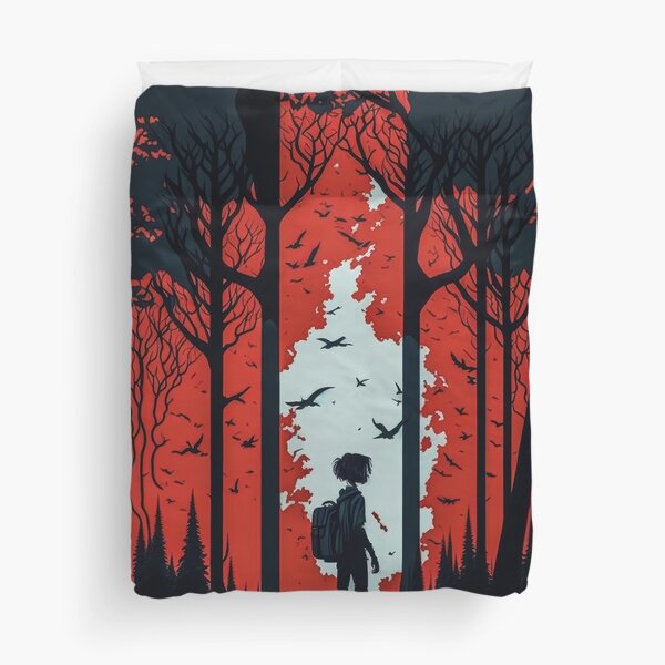 Digital Dreams: Stranger Things Duvet Cover
