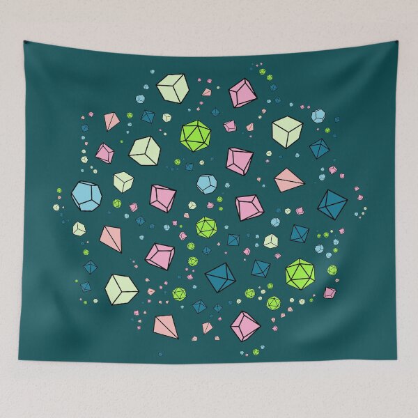 Item preview, Neon Dice Set Pattern Tabletop RPG designed and sold by pixeptional.
