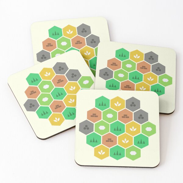 Item preview, Minimalist Settlers Tile Board Games designed and sold by pixeptional.
