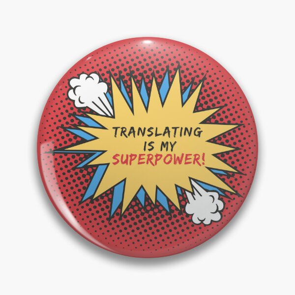 Item preview, Translating is my Superpower Comic Cloud designed and sold by Neeshki.