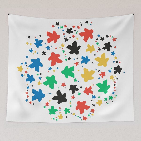 Item preview, Meeple Colorful Pattern Board Games designed and sold by pixeptional.