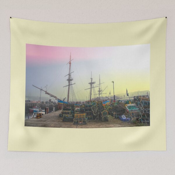 Item preview, Whitby Harbour Misty Morning  designed and sold by Alisonchambers2.