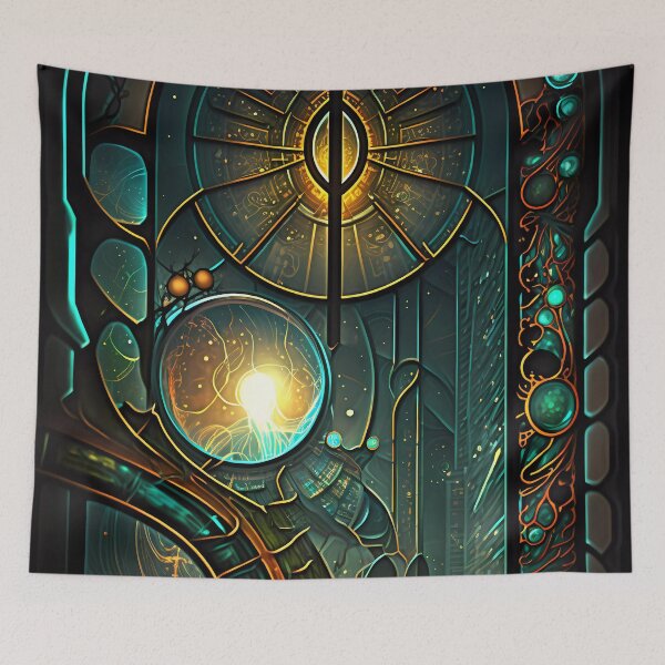 Item preview, “Cyberpunk Mosaic: Futuristic Circuit Art” designed and sold by Art-Vortex-fr.