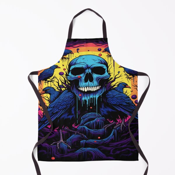 Item preview, Halloween Skull with Pecking Ravens designed and sold by Brontox.