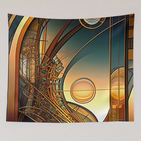 Item preview, “Cyberpunk Mosaic: Futuristic Circuit Art” designed and sold by Art-Vortex-fr.
