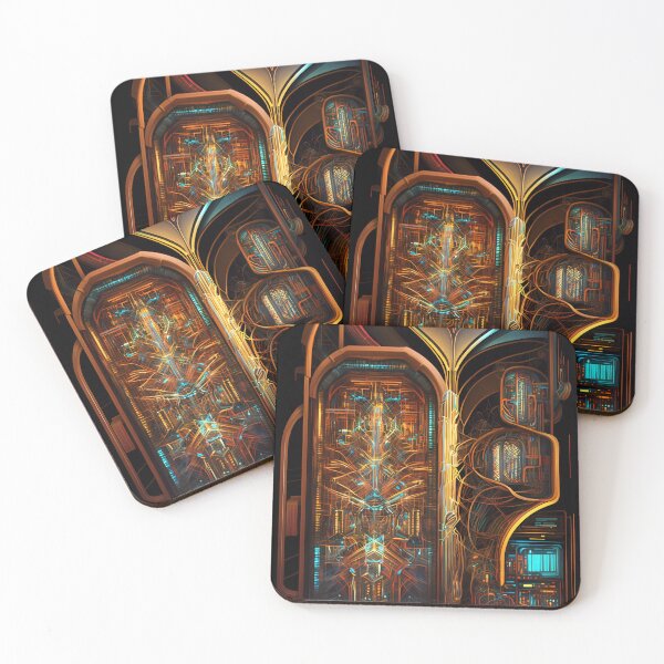 Item preview, “Cyberpunk Mosaic: Futuristic Circuit Art” designed and sold by Art-Vortex-fr.
