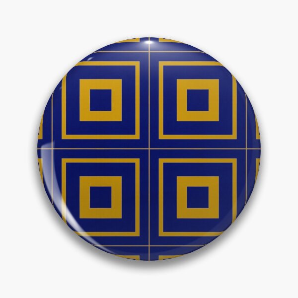 Item preview, Indigo and Gold Square Pattern designed and sold by Geddit Designs.