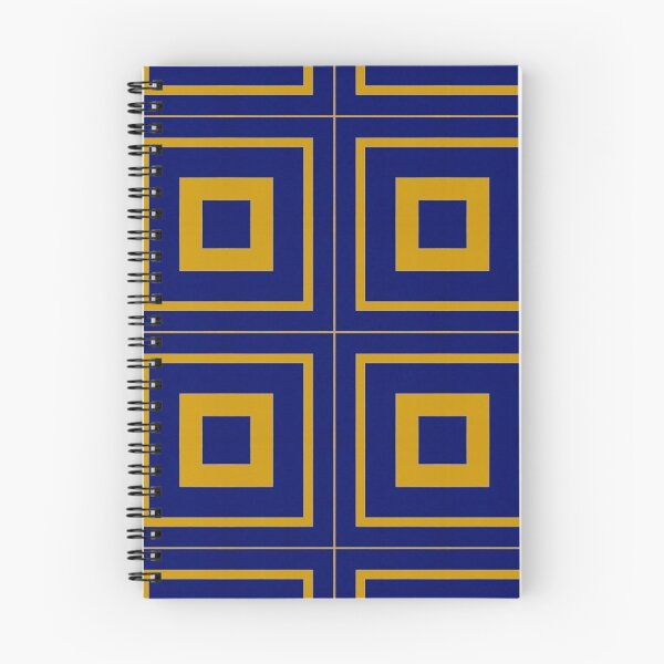 Item preview, Indigo and Gold Square Pattern designed and sold by Geddit Designs.