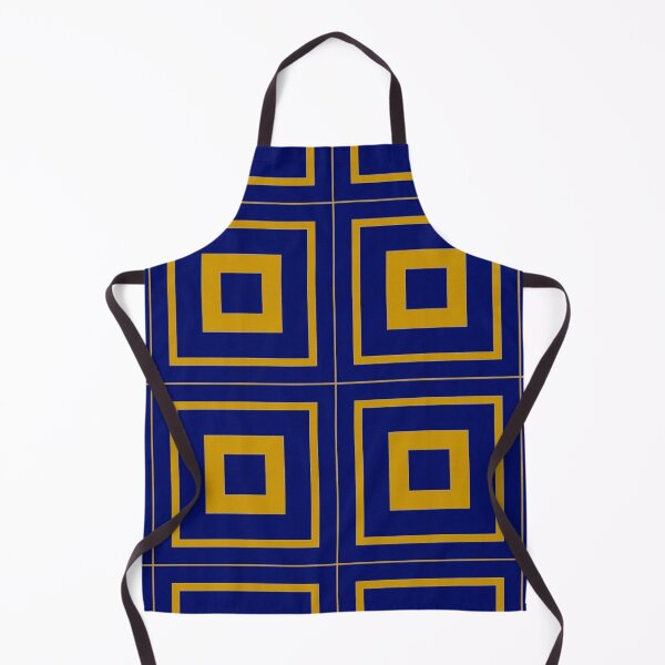 Item preview, Indigo and Gold Square Pattern designed and sold by Geddit Designs.