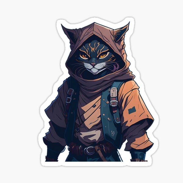 Item preview, Japanese Samurai Catana Ninja Cat Art designed and sold by tharaka-merch.