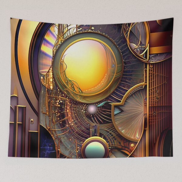Item preview, “Cyberpunk Mosaic: Futuristic Circuit Art” designed and sold by Art-Vortex-fr.