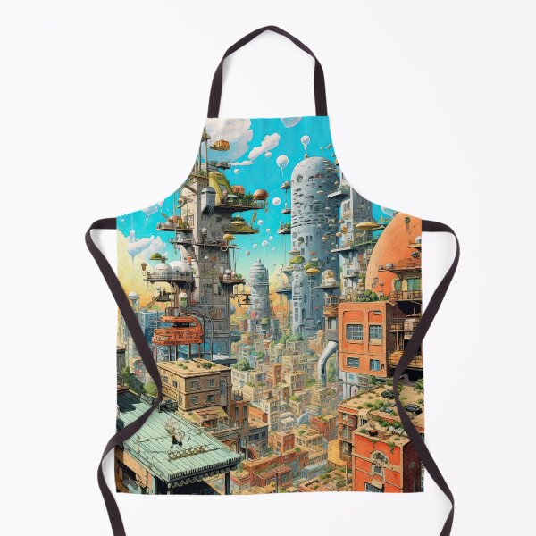 Item preview, Vintage Surrealism Art Futuristic City designed and sold by WartonnoArt.