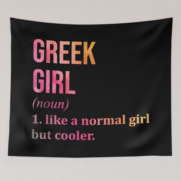 Item preview, Greek Girl Definition Greece in Watercolor designed and sold by XCIV.