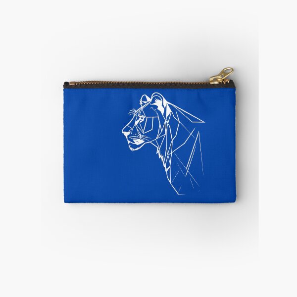 Item preview, White Line Lioness Cobalt Blue BG designed and sold by DiscoGypsyFish.