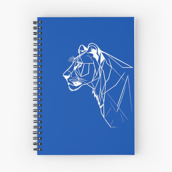 Item preview, White Line Lioness Cobalt Blue BG designed and sold by DiscoGypsyFish.