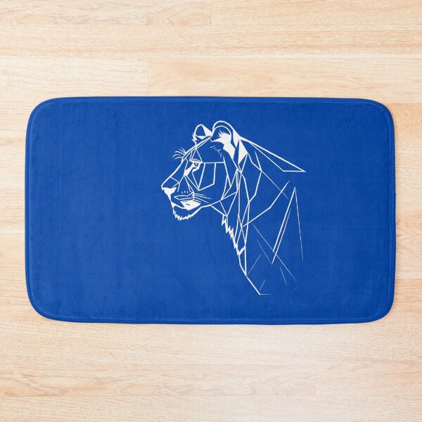 Item preview, White Line Lioness Cobalt Blue BG designed and sold by DiscoGypsyFish.