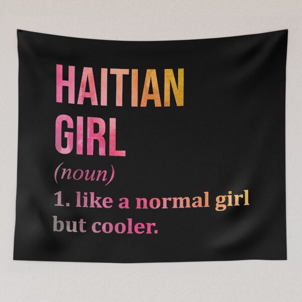 Item preview, Haitian Girl Definition Haiti in Watercolor designed and sold by XCIV.