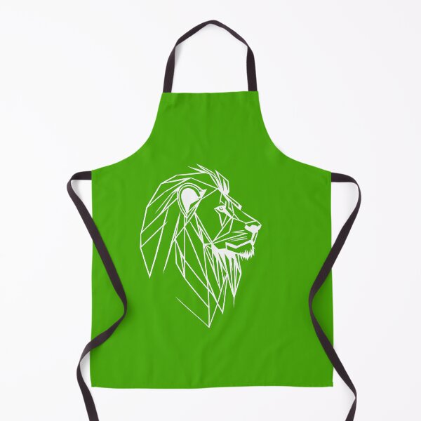 Item preview, White Line Lion Kelly Green BG designed and sold by DiscoGypsyFish.