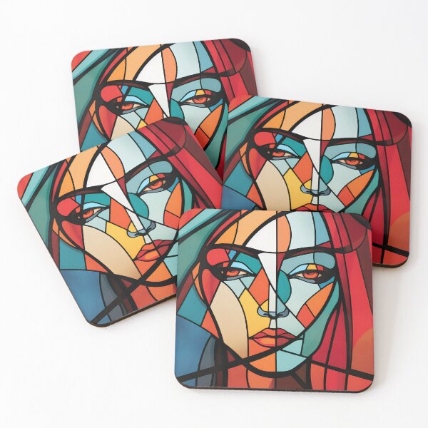 Item preview, Girl in Stained-glass designed and sold by ShapeDigitalArt.