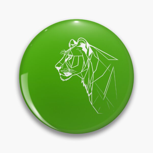 Item preview, White Line Lioness Kelly Green BG designed and sold by DiscoGypsyFish.
