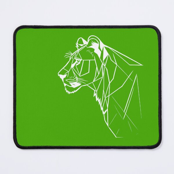 Item preview, White Line Lioness Kelly Green BG designed and sold by DiscoGypsyFish.