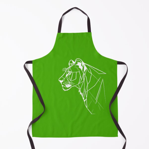 Item preview, White Line Lioness Kelly Green BG designed and sold by DiscoGypsyFish.