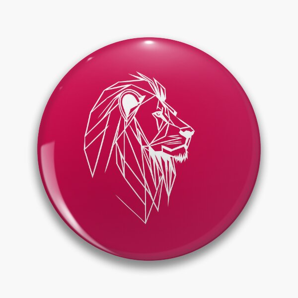 Item preview, White Line Lion Crimson Red BG designed and sold by DiscoGypsyFish.