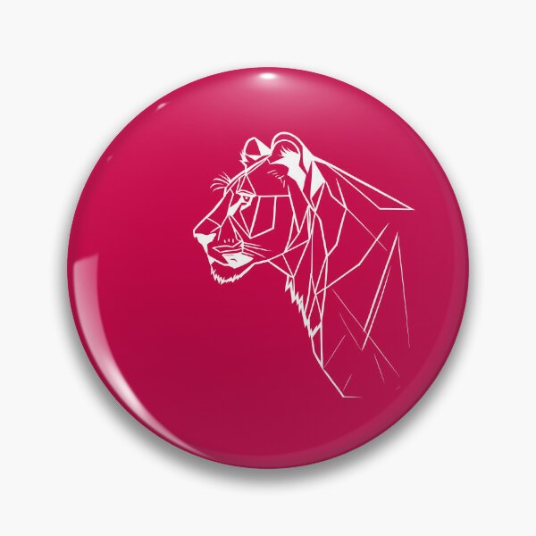 Item preview, White Line Lioness Crimson Red BG designed and sold by DiscoGypsyFish.