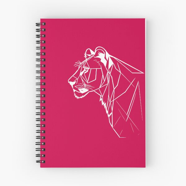Item preview, White Line Lioness Crimson Red BG designed and sold by DiscoGypsyFish.