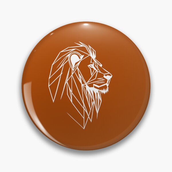 Item preview, White Line Lion Rust Orange BG designed and sold by DiscoGypsyFish.