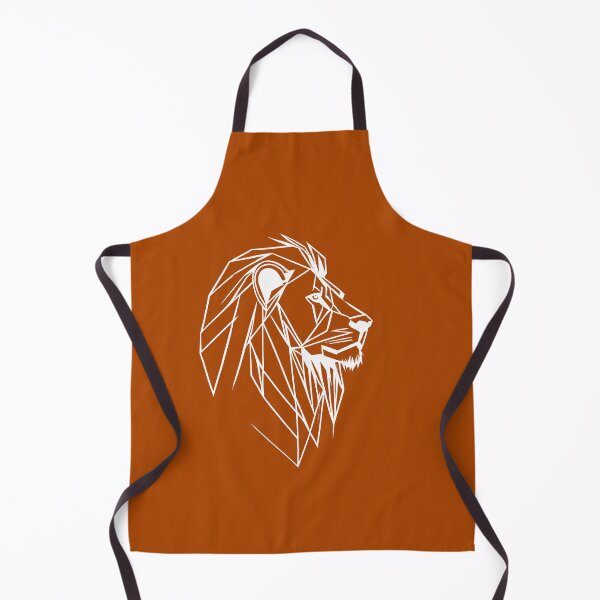 Item preview, White Line Lion Rust Orange BG designed and sold by DiscoGypsyFish.