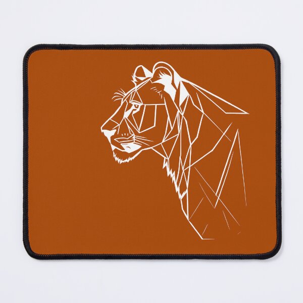 Item preview, White Line Lioness Rust Orange BG designed and sold by DiscoGypsyFish.