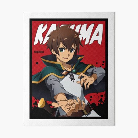 Konosuba - funny Kazuma Satou ! Art Board Print by Anna Blonwell