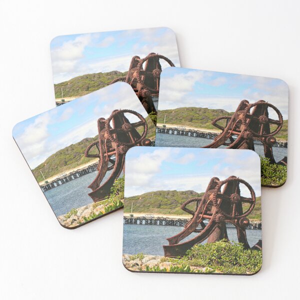 Item preview, King Island jetty and old machinery, Australia designed and sold by FranWest.